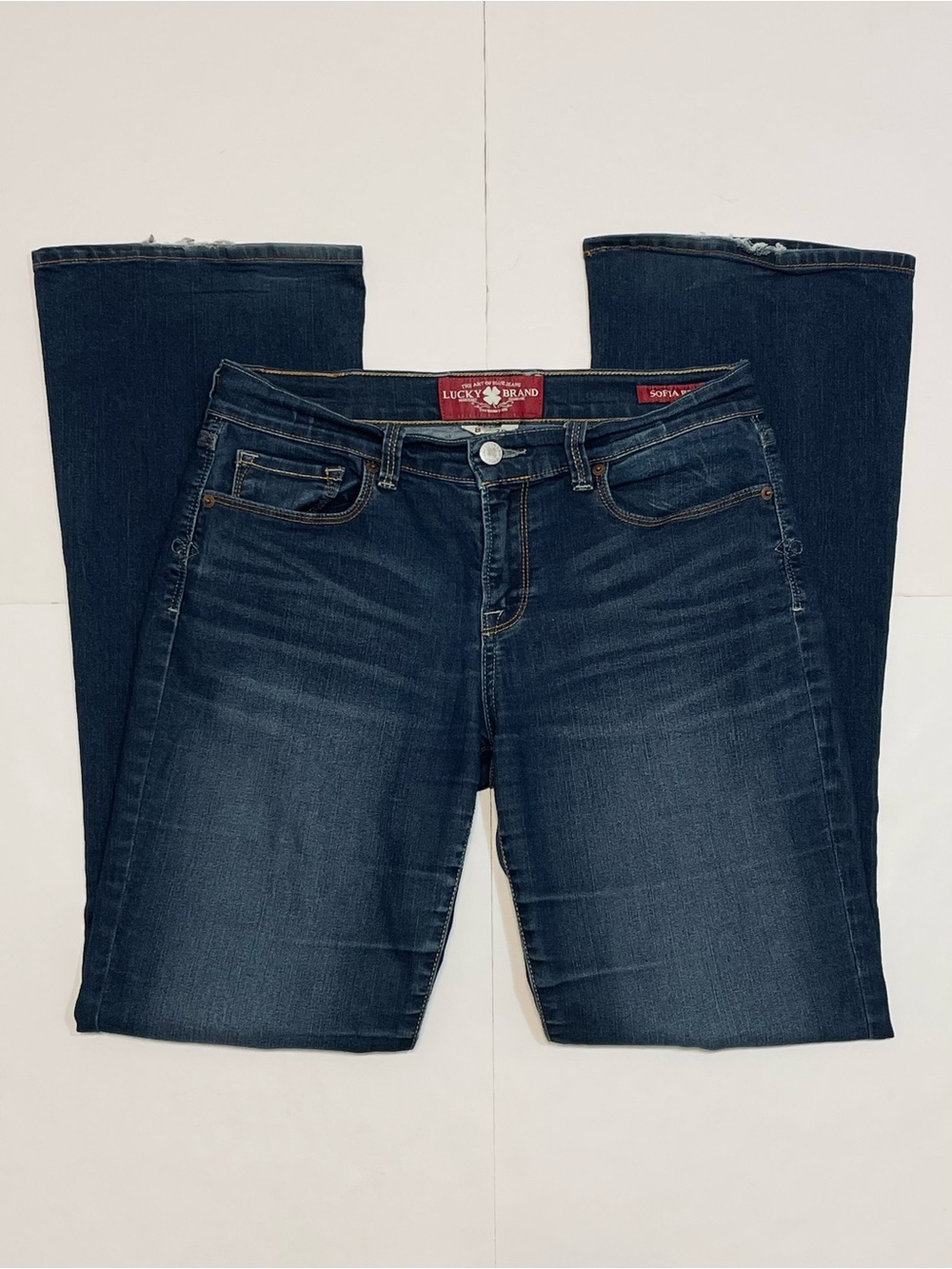 Lucky Brand Sofia Bootcut Jeans Dark Wash Blue Denim Size 8
